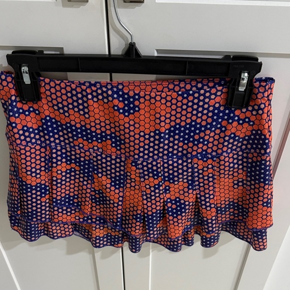 Vibrant Orange and Blue Women's Athletic Skort - Picture 1 of 3